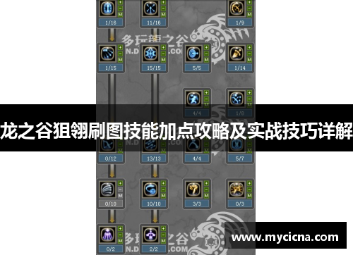 龙之谷狙翎刷图技能加点攻略及实战技巧详解